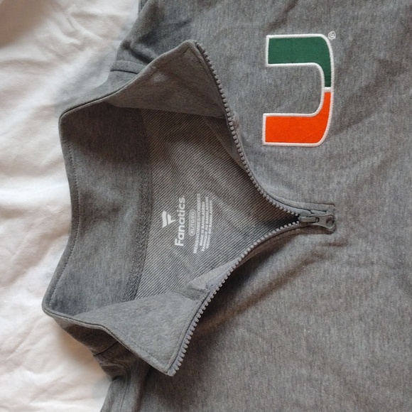 Miami Hurricanes Fanatics Vintage Fleece Quarter-Zip Jacket - Picture 9 of 9